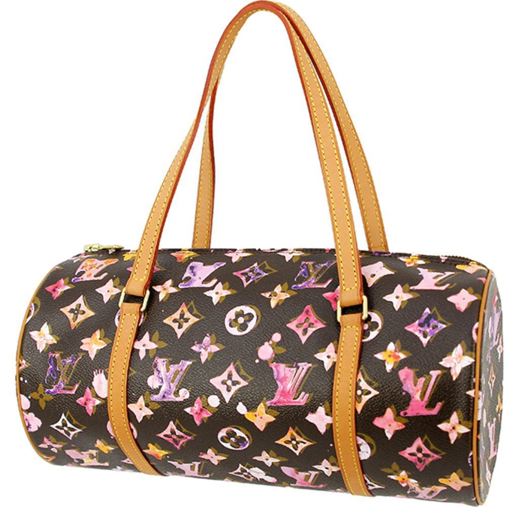 Papillon Cylindrical Monogram Leather Pink Brown GM LV